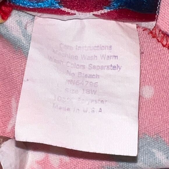 The Coffee Club House Dress Womens 18 Mumu Red Floral Housedress Caftan Kimono - Picture 11 of 11